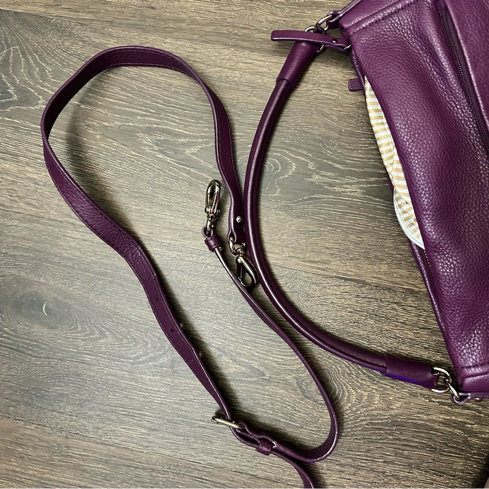 Kate Spade Pebbled Leather Cobble Hill Curtis Crossbody/Shoulder Bag. Moody Plum - Picture 10 of 15